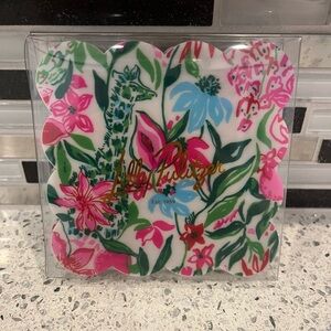 NWT/GWP Lilly Pulitzer Set of Scalloped Coasters
